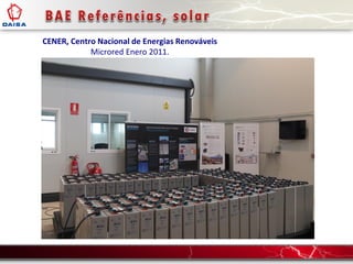 CENER, Centro Nacional de Energias Renováveis
Microred Enero 2011.
 