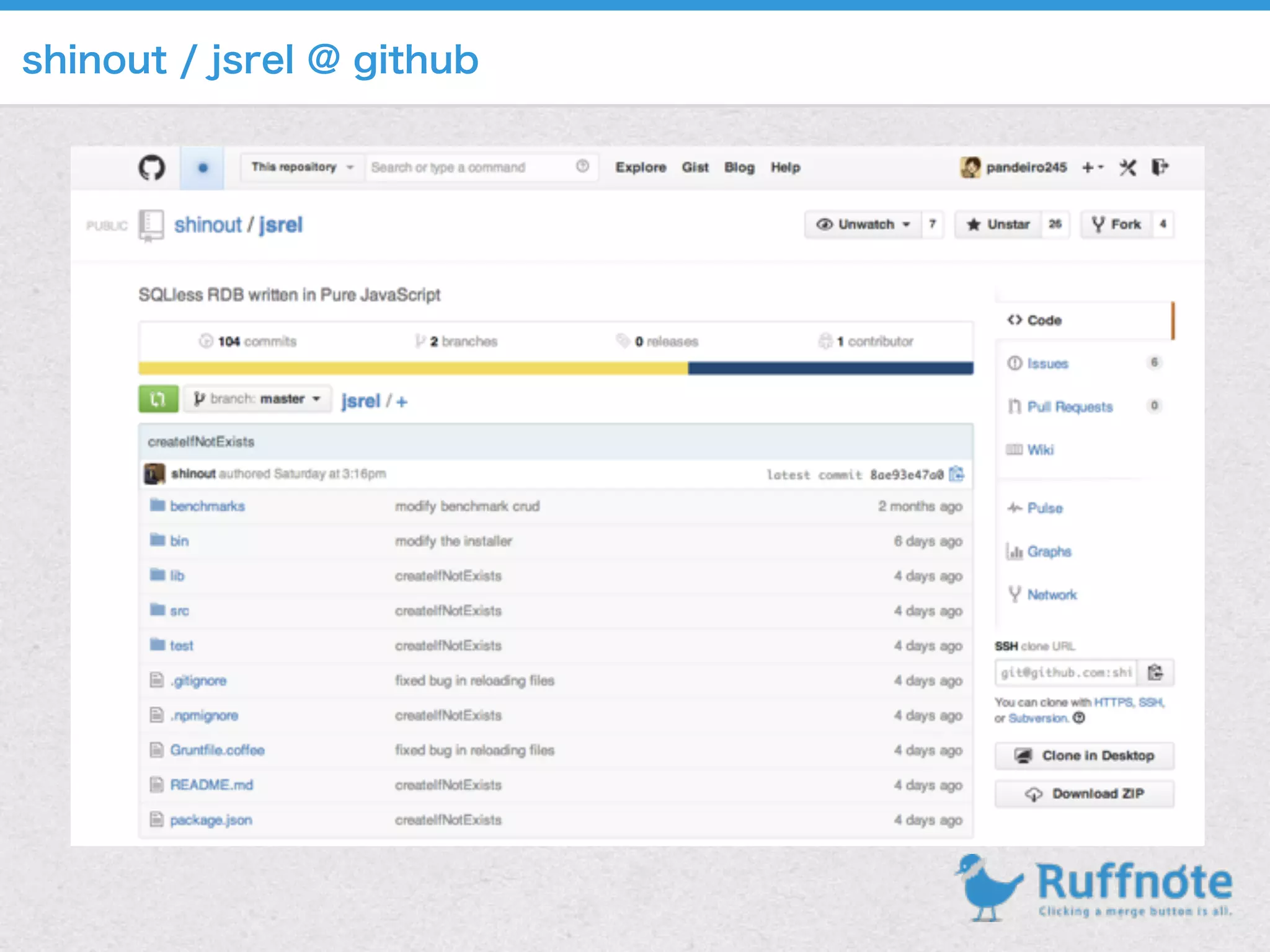 shinout / jsrel @ github
 