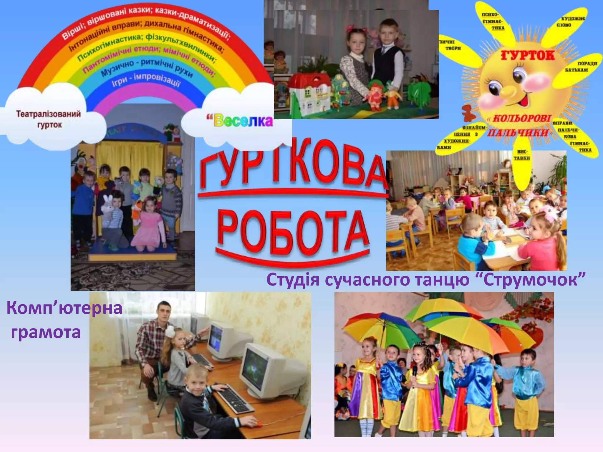 Комп’ютерна
грамота
Студія сучасного танцю “Струмочок”
 