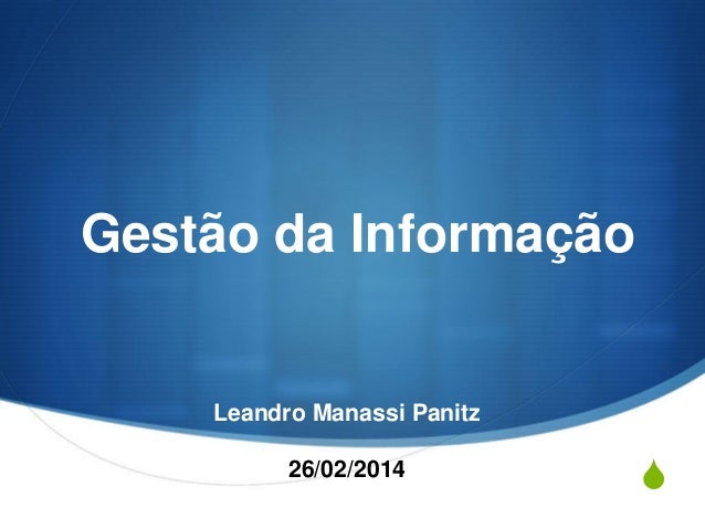 Curso gestao da informacao