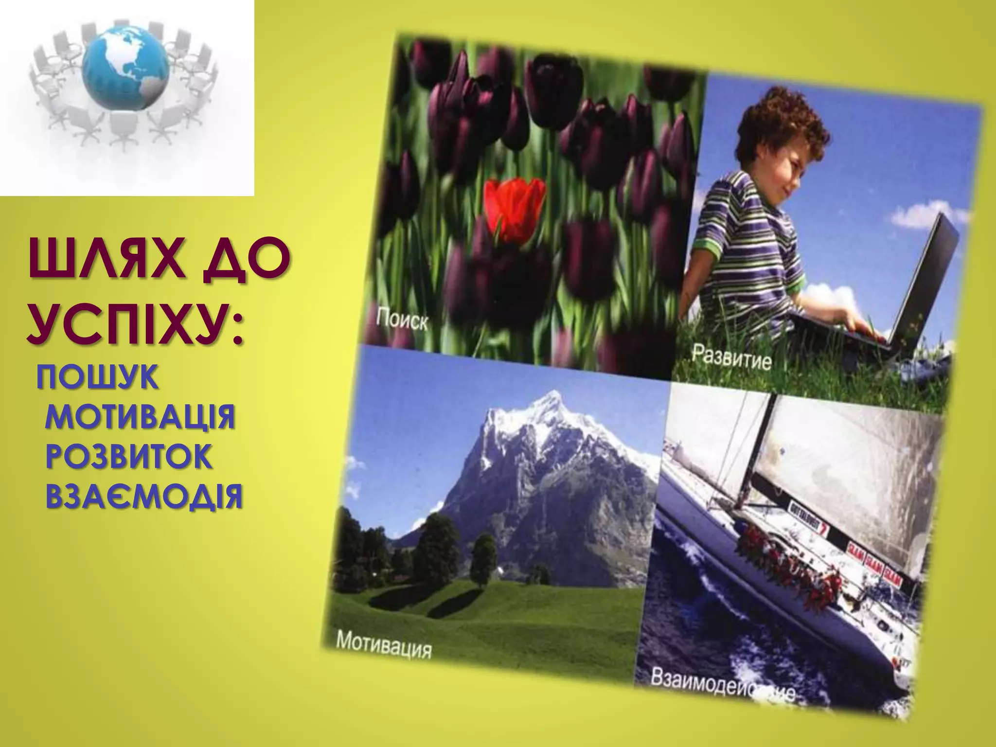 ШЛЯХ ДО 
УСПІХУ: 
ПОШУК 
МОТИВАЦІЯ 
РОЗВИТОК 
ВЗАЄМОДІЯ 
