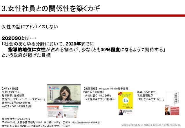 女性部下の心をつかむ部下育成セミナー 配布資料