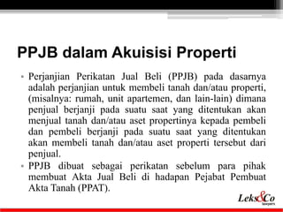 Perjanjian Pengikatan Jual Beli Tanah | PPTX