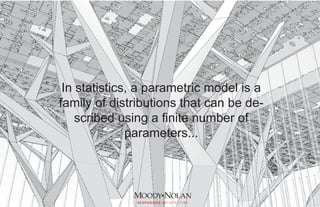 In statistics, a parametric model is a
family of distributions that can be de-
parameters...
 