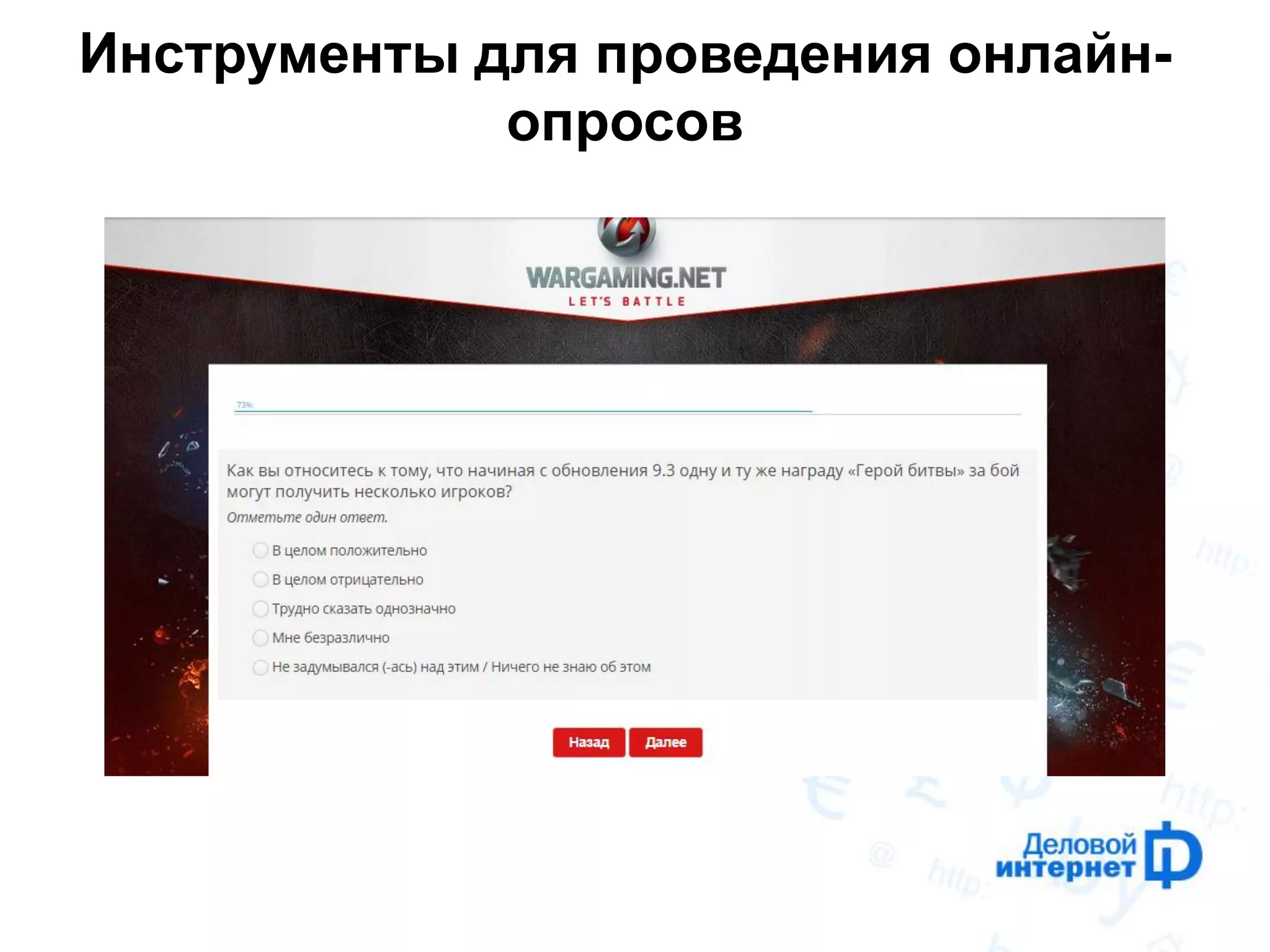 Инструменты для проведения онлайн- опросов  