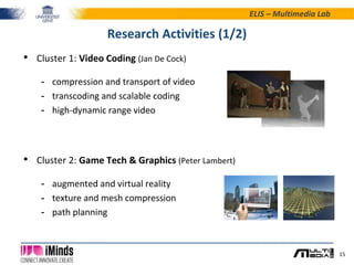Multimedia Lab @ Ghent University - iMinds - Organizational Overview ...