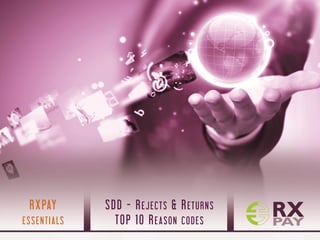 SDD - REJECTS & RETURNS TOP 10 REASON CODES 
RXPAY ESSENTIALS  