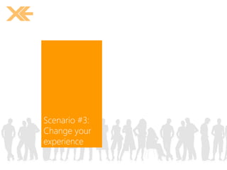 Scenario #3: 
Change your 
experience 
 