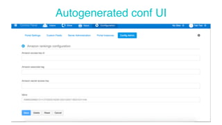 Autogenerated conf UI 
 