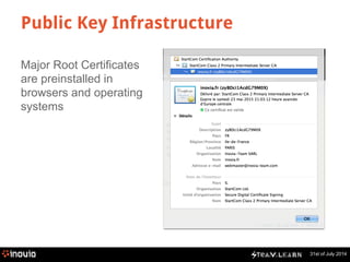 31st of July 2014 
Public Key Infrastructure 
Major Root Certificates 
are preinstalled in 
browsers and operating 
systems 
 
