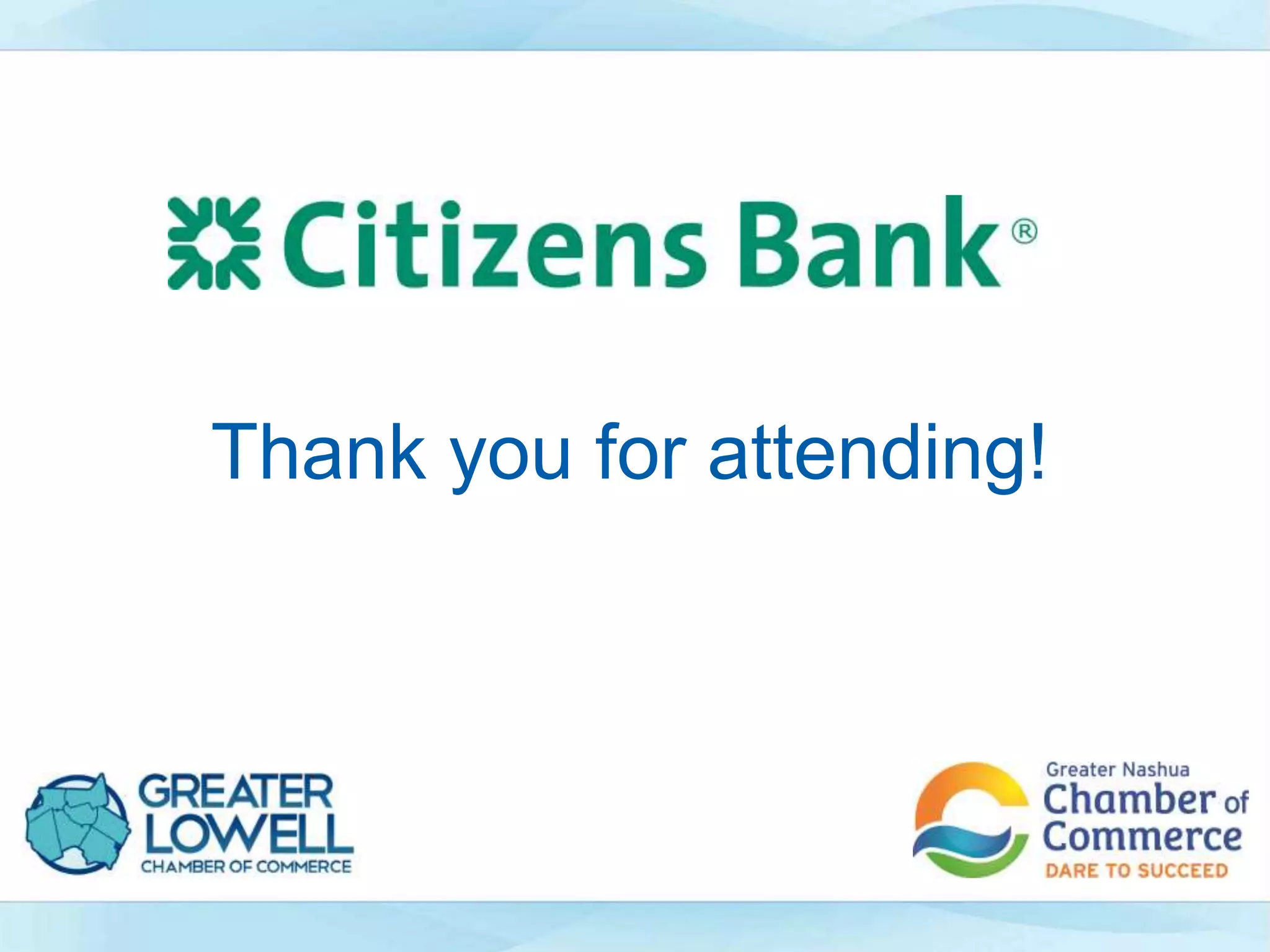 Thank you for attending!
 