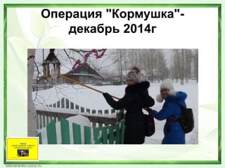 Операция "Кормушка"-
декабрь 2014г
 