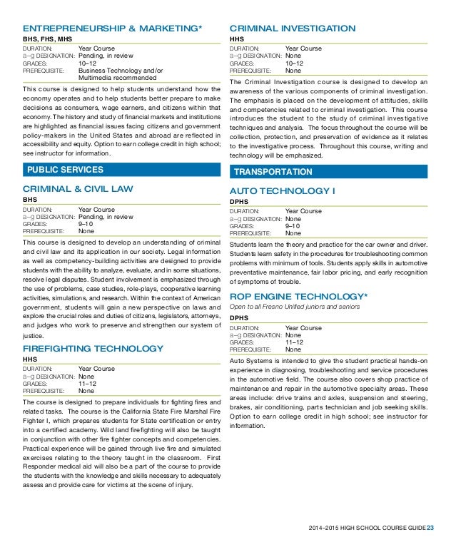 2014 15 High School Course Catalog