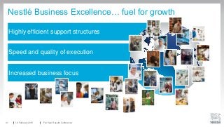 Highly efficient support structures
Speed and quality of execution
Increased business focus
19 February 2015 Full-Year Results Conference41
Nestlé Business Excellence… fuel for growth
 