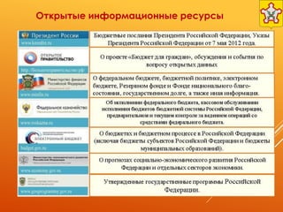 Открытые информационные ресурсы
 