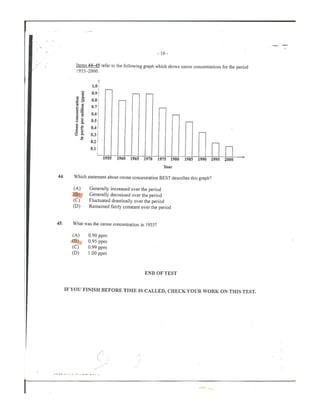 CAPE Environmental Science Unit 2 Paper 1 2014