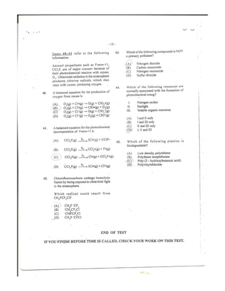 CAPE Chemistry Unit 2 Paper 1 2014