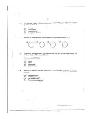 CAPE Chemistry Unit 2 Paper 1 2014
