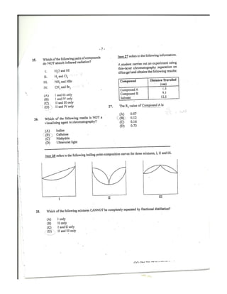 CAPE Chemistry Unit 2 Paper 1 2014