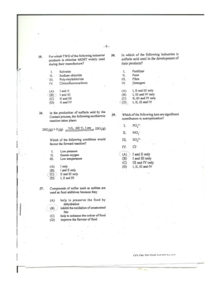 CAPE Chemistry Unit 2 Paper 1 2014