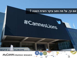 אם כך, על מה נסב עיקר השיח השנה ? 
 