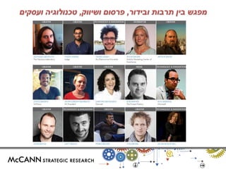 מפגש בין תרבות ובידור, פרסום ושיווק, טכנולוגיה ועסקים 
 