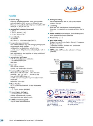 Katalog Additel - Distributor Additel di Indonesia - Siwali 021 ...