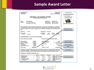 Sample Award Letter
28
 