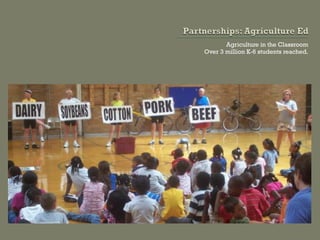 Agriculture in the Classroom
Over 3 million K-6 students reached.