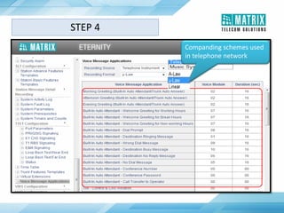 Companding schemes used
in telephone network
STEP 4
 