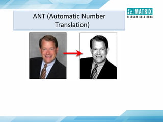ANT (Automatic Number
Translation)
 