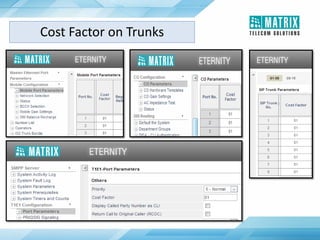 Cost Factor on Trunks
 