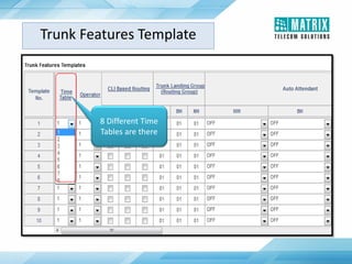 Trunk Features Template
8 Different Time
Tables are there
 
