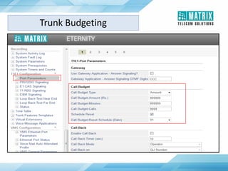 Trunk Budgeting
 