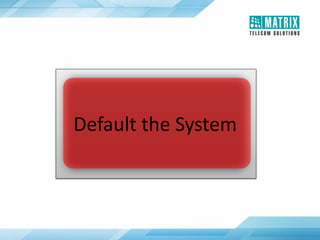 Default the System
 