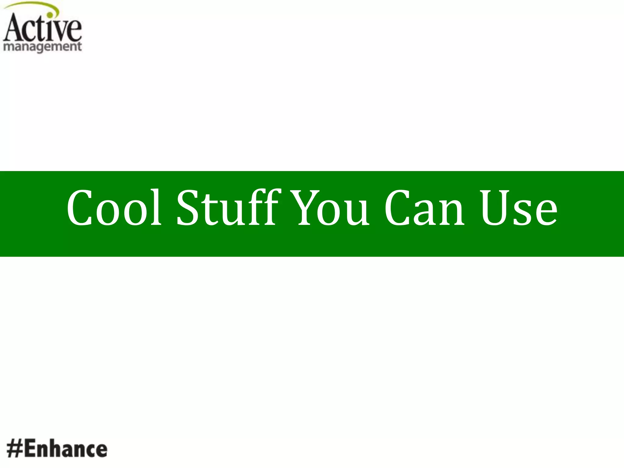 Cool Stuff You Can Use
 