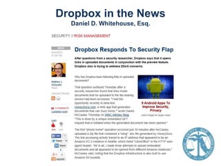 Dropbox in the News
Daniel D. Whitehouse, Esq.

 
