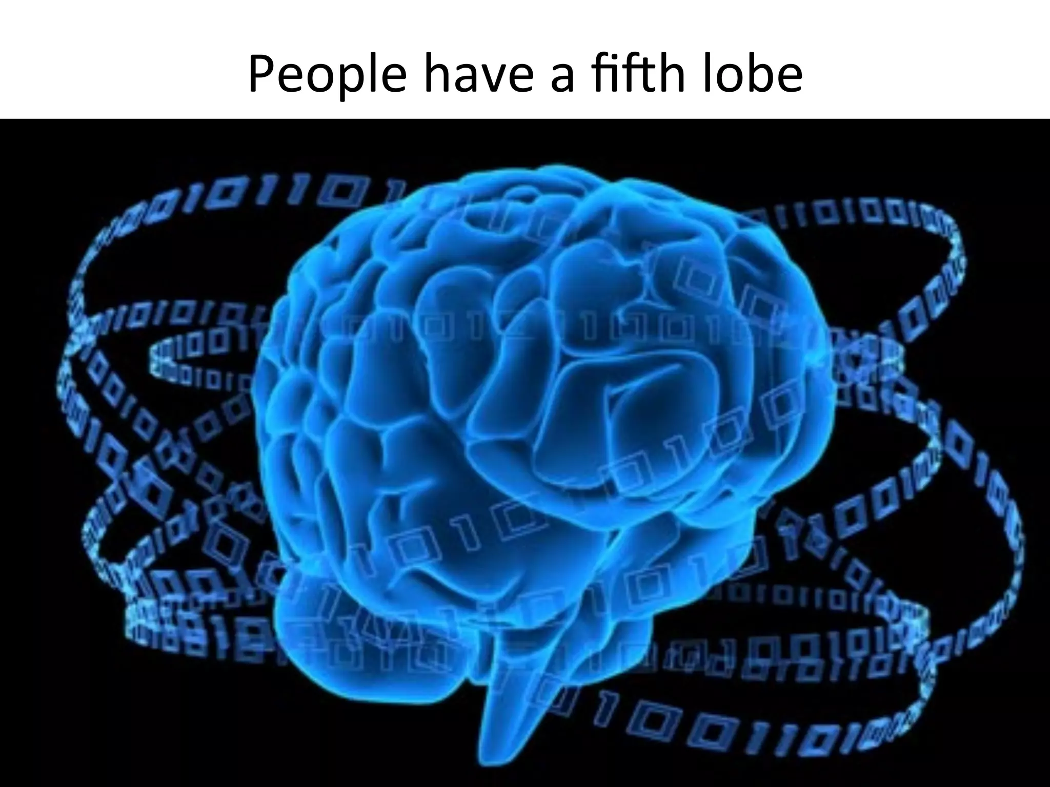 People	
  have	
  a	
  ﬁrh	
  lobe	
  
 