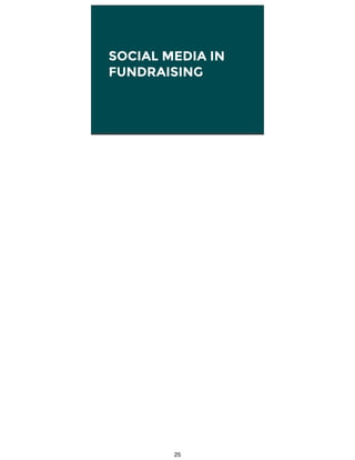 SOCIAL MEDIA IN
FUNDRAISING
25
 