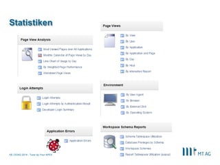 | 
Statistiken 
DOAG 2014 - Tune Up Your APEX 
13  