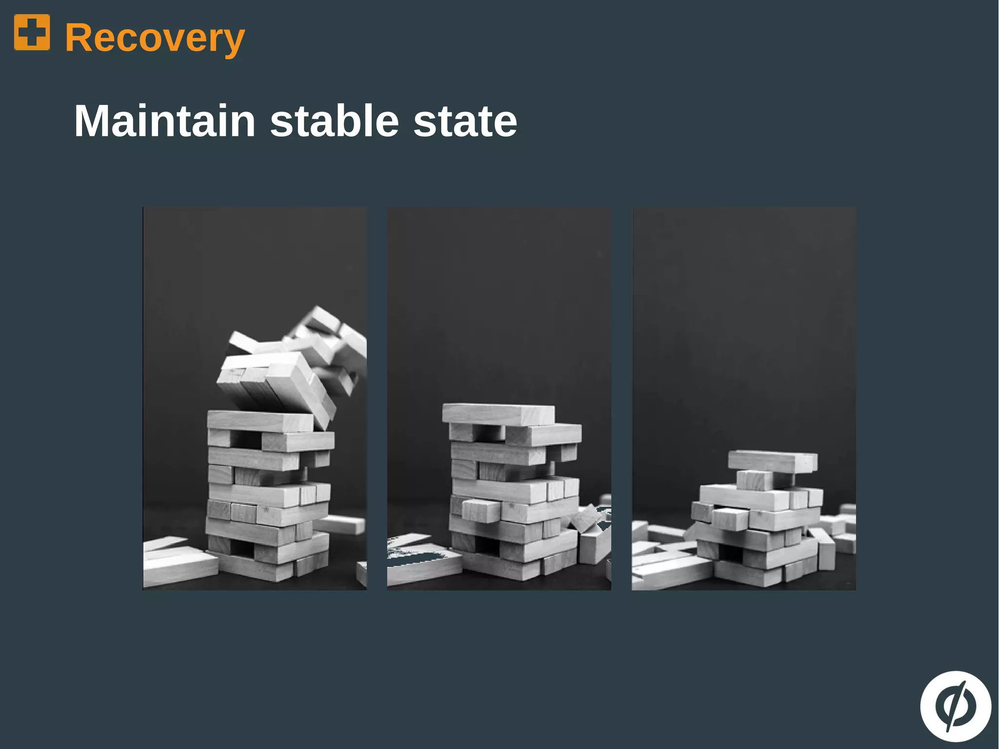 Recovery
Maintain stable state