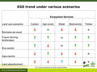 Ecosystem Services in plantations: from economic valuations to market-based instruments