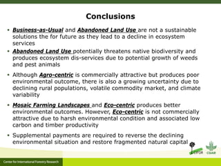 Ecosystem Services in plantations: from economic valuations to market-based instruments