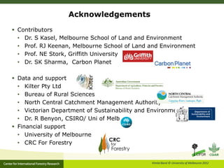 Ecosystem Services in plantations: from economic valuations to market-based instruments
