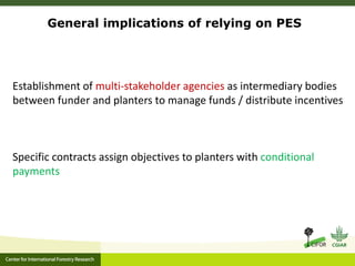 Ecosystem Services in plantations: from economic valuations to market-based instruments