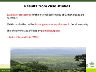 Ecosystem Services in plantations: from economic valuations to market-based instruments