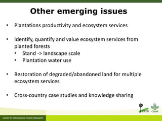 Developing partnerships between CIFOR and the private plantation sector