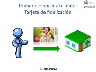 Primero conocer al cliente:
Tarjeta de fidelización
 