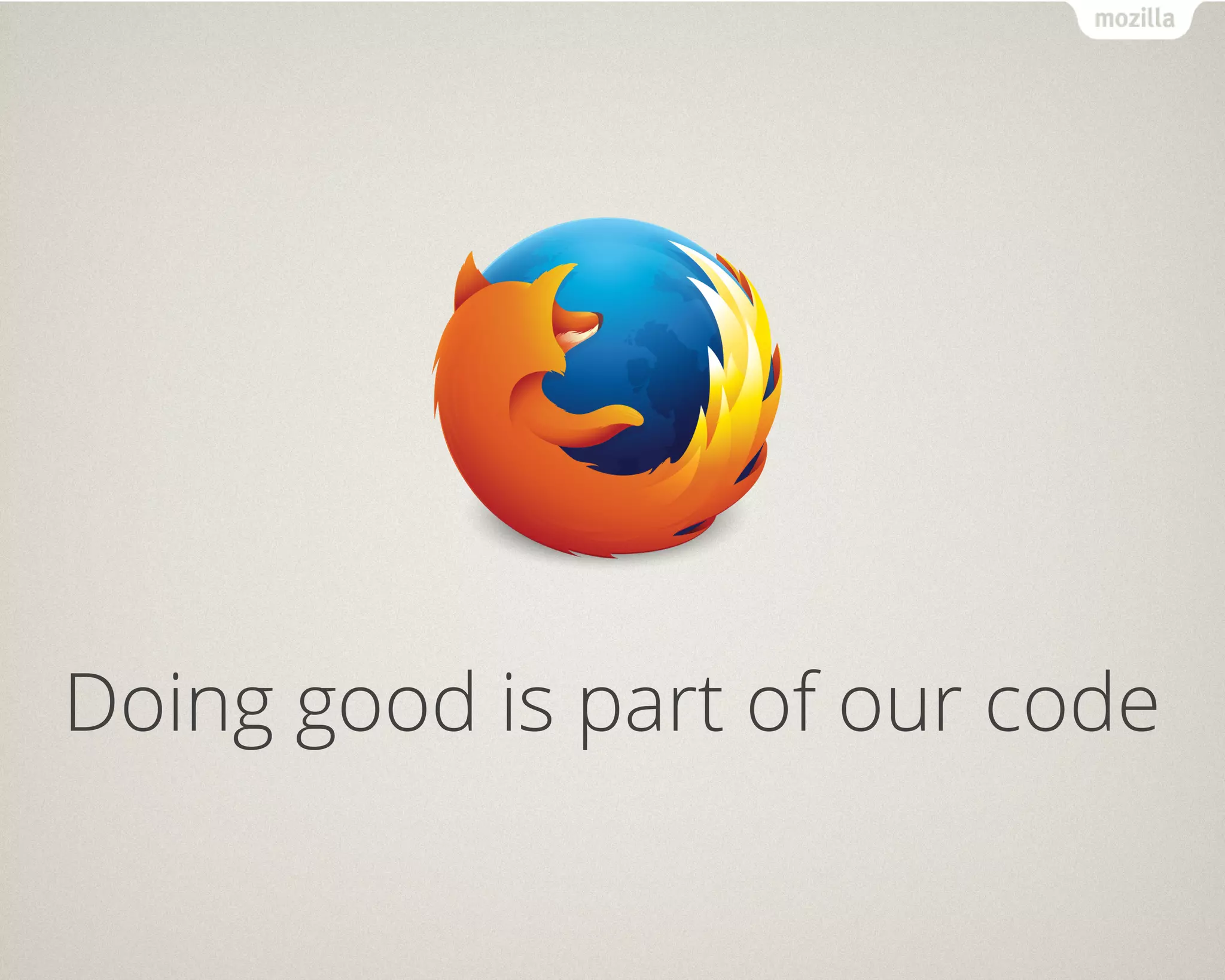Doing good is part of our code 
