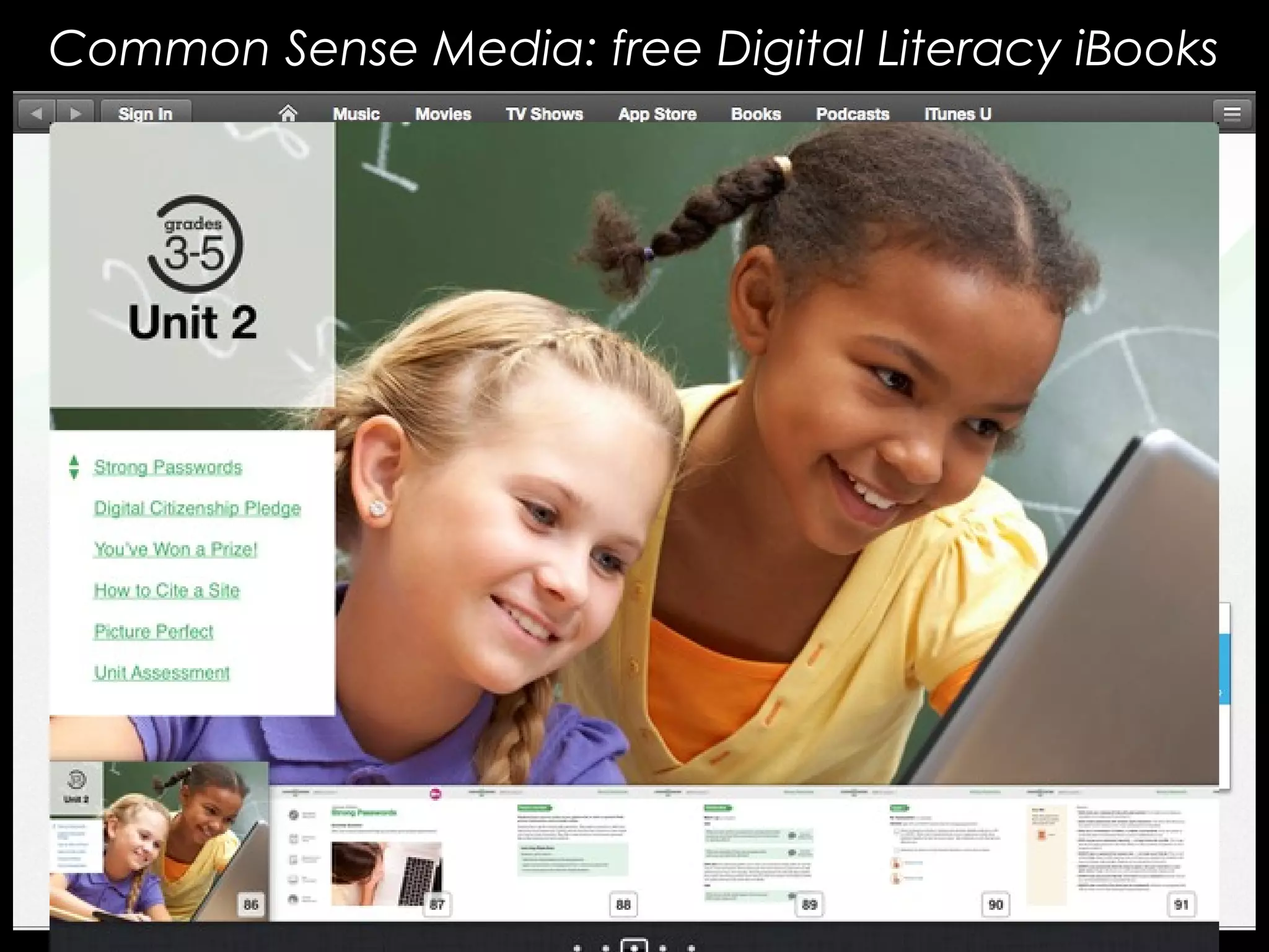 “e” formats:
Common Sense Media: free Digital Literacy iBooks
 